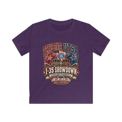 Kids Football Tee – I-35 Showdown Texas State vs UTSA Youth Game Shirt