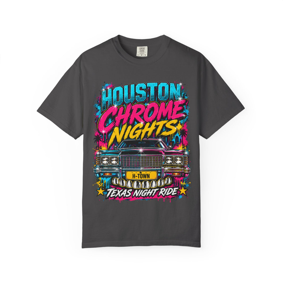 Houston Chrome Nights T-Shirt — Texas Night Ride Classic Car Tee