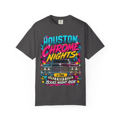 Houston Chrome Nights T-Shirt — Texas Night Ride Classic Car Tee