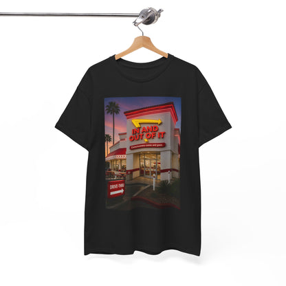 Retro Diner Photo T‑Shirt – 'A Hand Out Of It' Vintage Neon Tee
