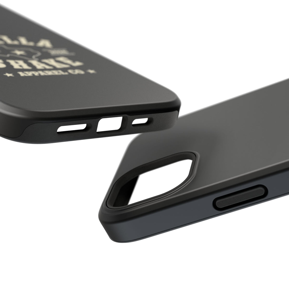 Black w/Ivory Logo lmpact-Resistant Phone Cases