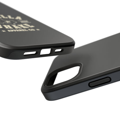 Black w/Ivory Logo lmpact-Resistant Phone Cases