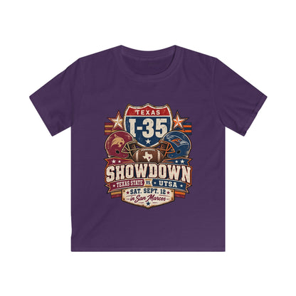 Kids I-35 Showdown Football Tee — Texas State vs UTSA Game Day Shirt
