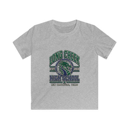 Long Creek High School Kids Tee – Dragon Mascot School Spirit Shirt