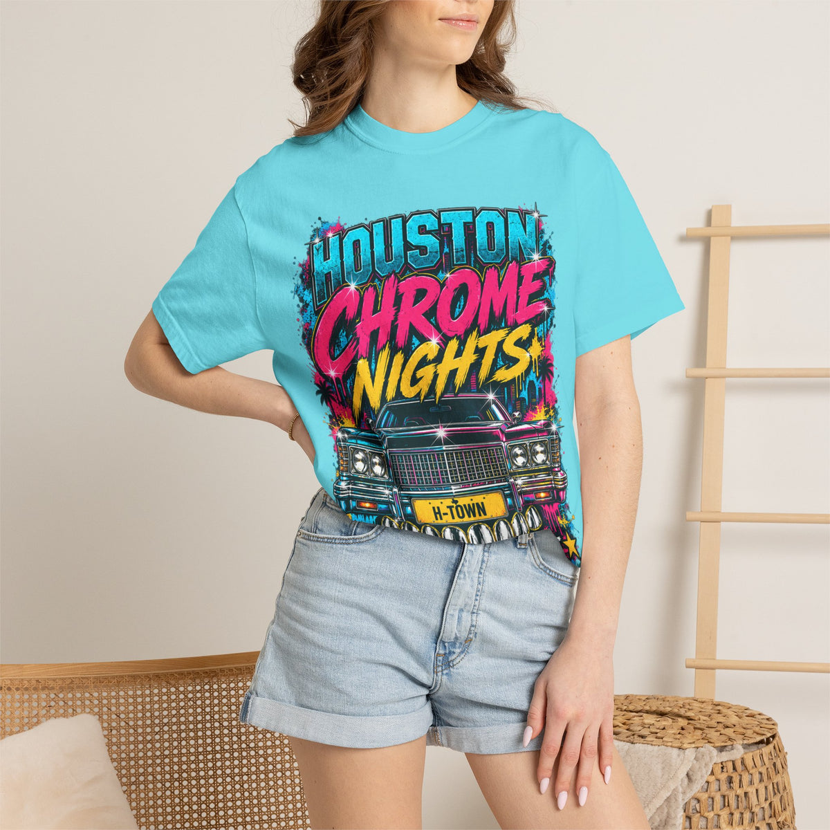 Houston Chrome Nights T-Shirt — Texas Night Ride Classic Car Tee