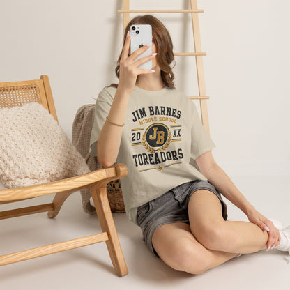 Jim Barnes Middle School Toreadors T-Shirt — School Spirit Tee with JB Crest