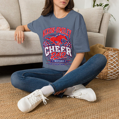 Nixon-Smiley Mustangs Cheer Dad T-Shirt — School Spirit Fan Tee