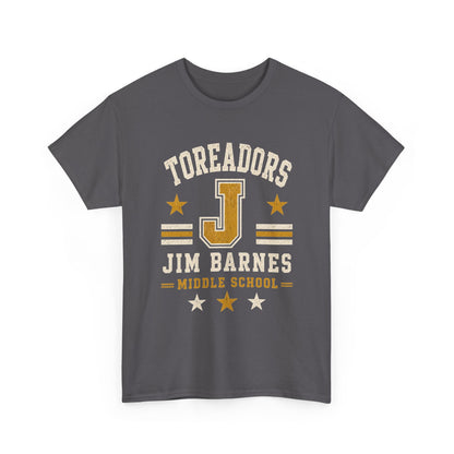 Toreadors Jim Barnes School Letterman Tee — Vintage School Spirit T-Shirt