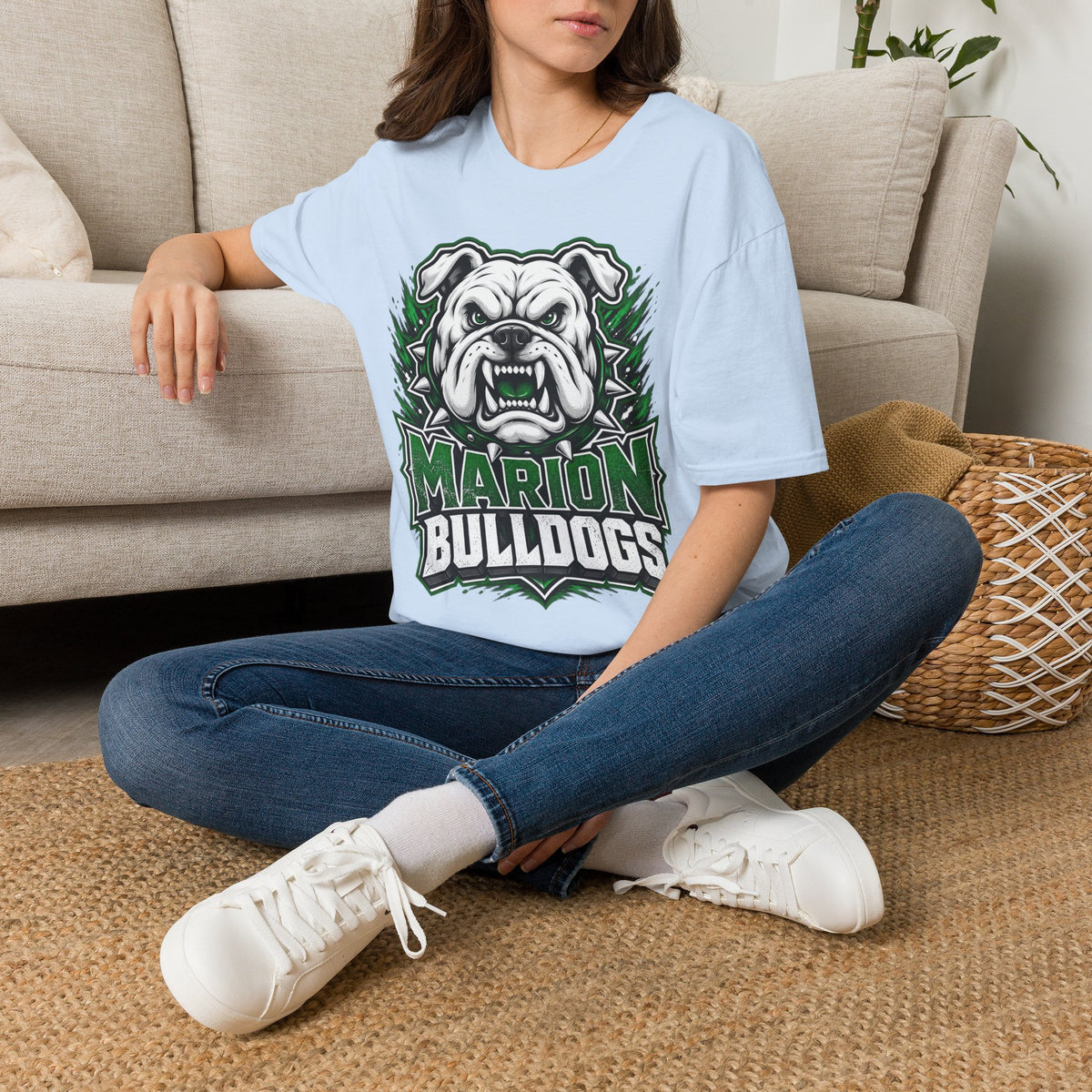 Bulldogs Mascot T-Shirt — Marion Bulldogs School Spirit Tee