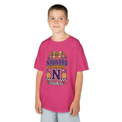 Kids Navarro Elementary Panthers T‑Shirt — Purple & Gold School Spirit Tee