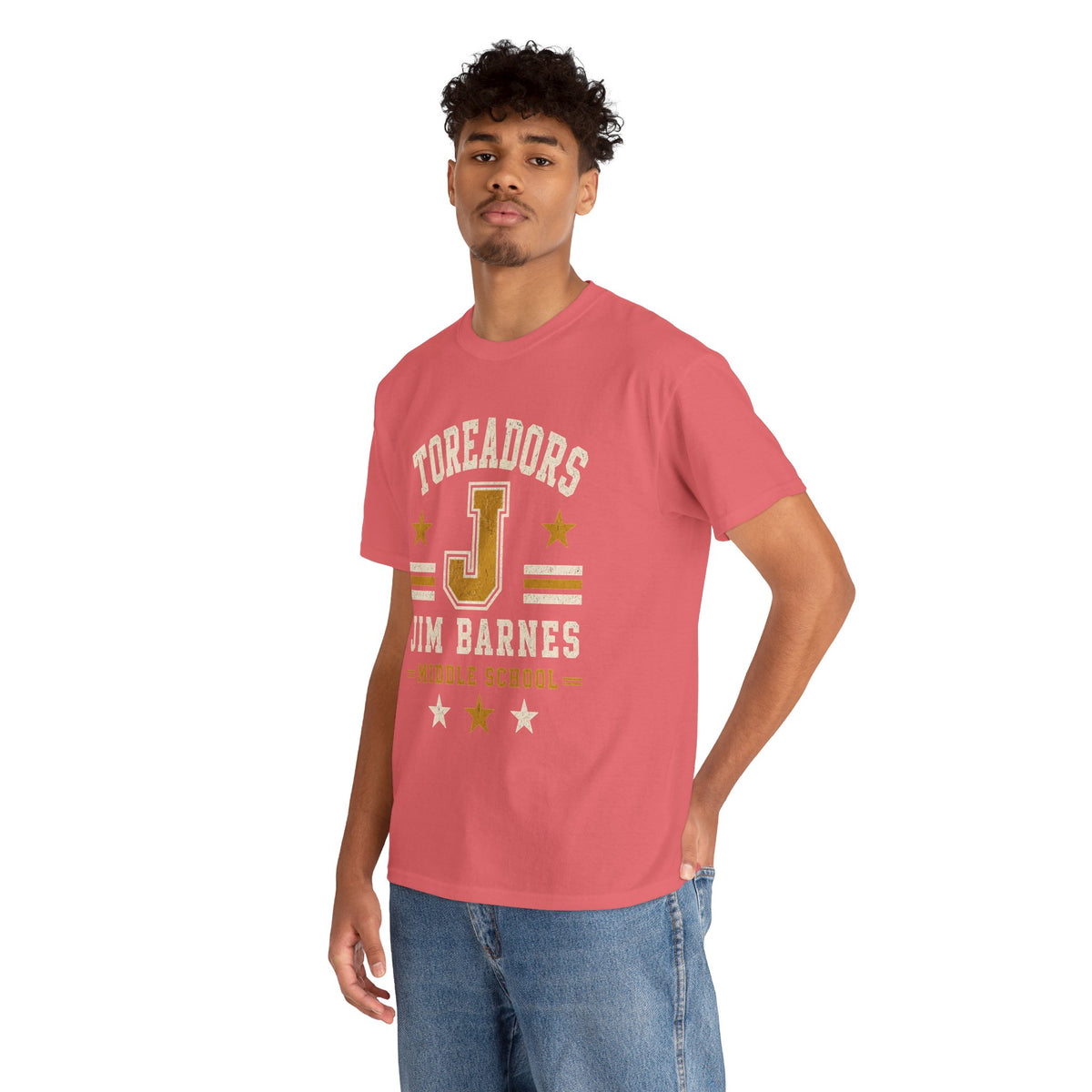 Toreadors Jim Barnes School Letterman Tee — Vintage School Spirit T-Shirt