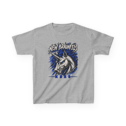 New Braunfels Unicorn Kids T‑Shirt — Blue Graphic Tee for Children