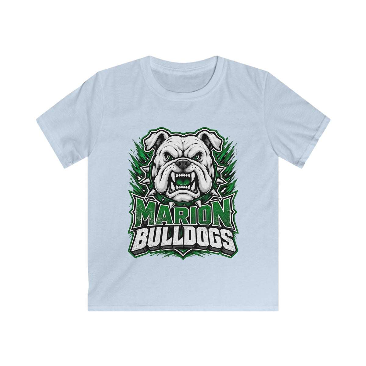 Marion Bulldogs Kids T‑Shirt — Custom Name & Number Youth Football Tee