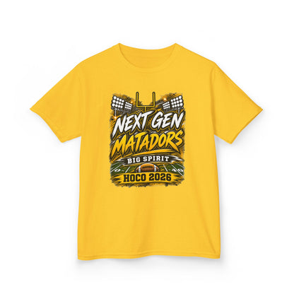 Kids Tee — "Next Gen Matadors" HOCO 2026 Big Spirit School Spirit Shirt