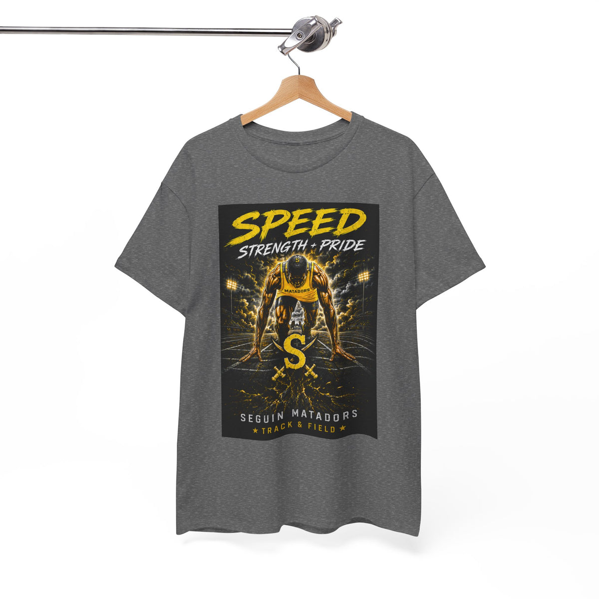 Speed Strength Pride Tee — Seguin Matadors Football Graphic T-Shirt