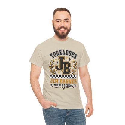 Toreadors JB Jim Barnes Middle School Tee — School Spirit Graphic T-Shirt