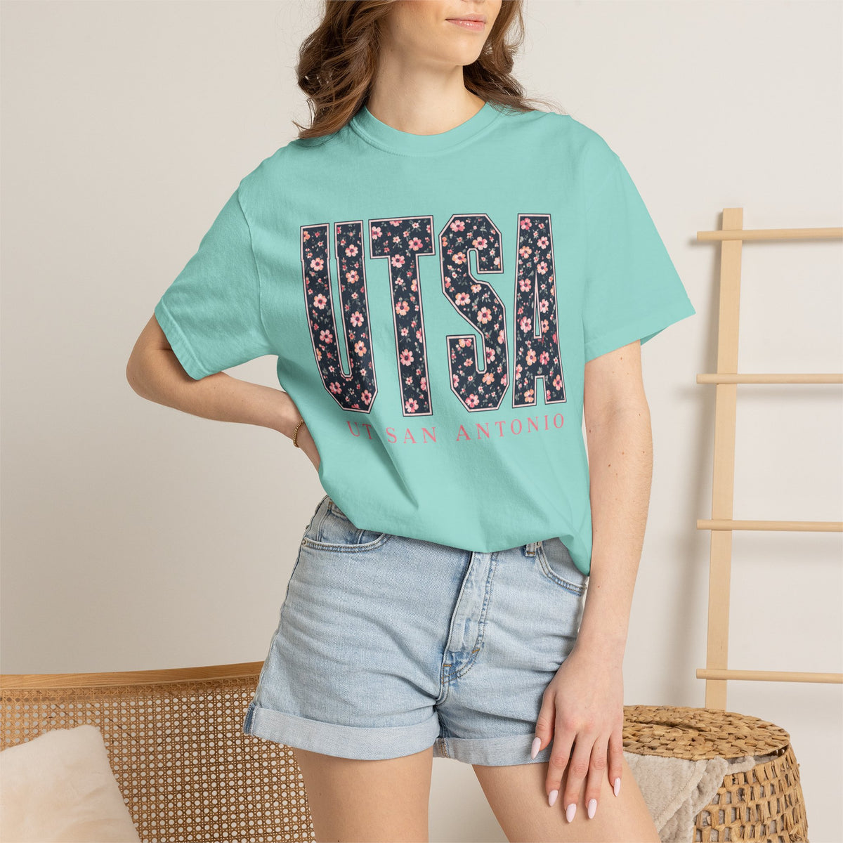UTSA Floral Logo T‑Shirt — UT San Antonio Collegiate Tee