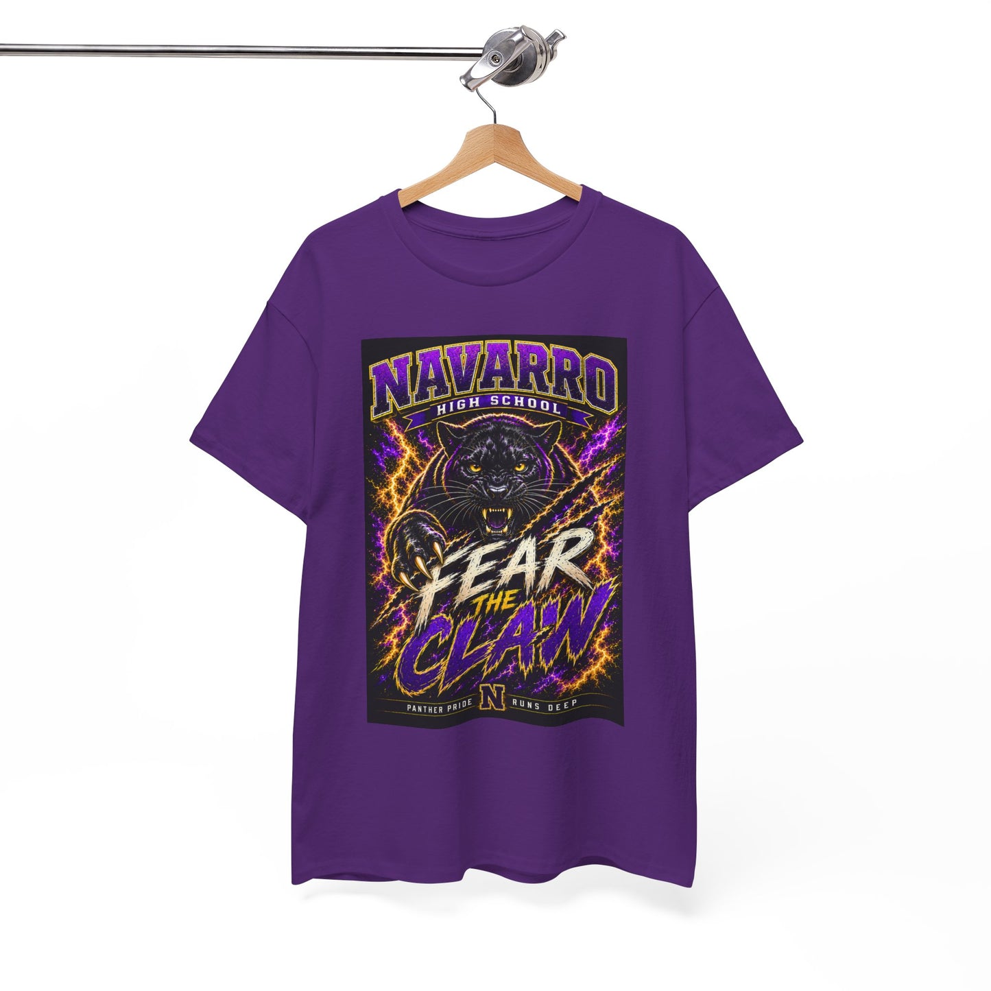 Navarro High "Fear the Claw" Panther Tee — School Spirit Football Shirt