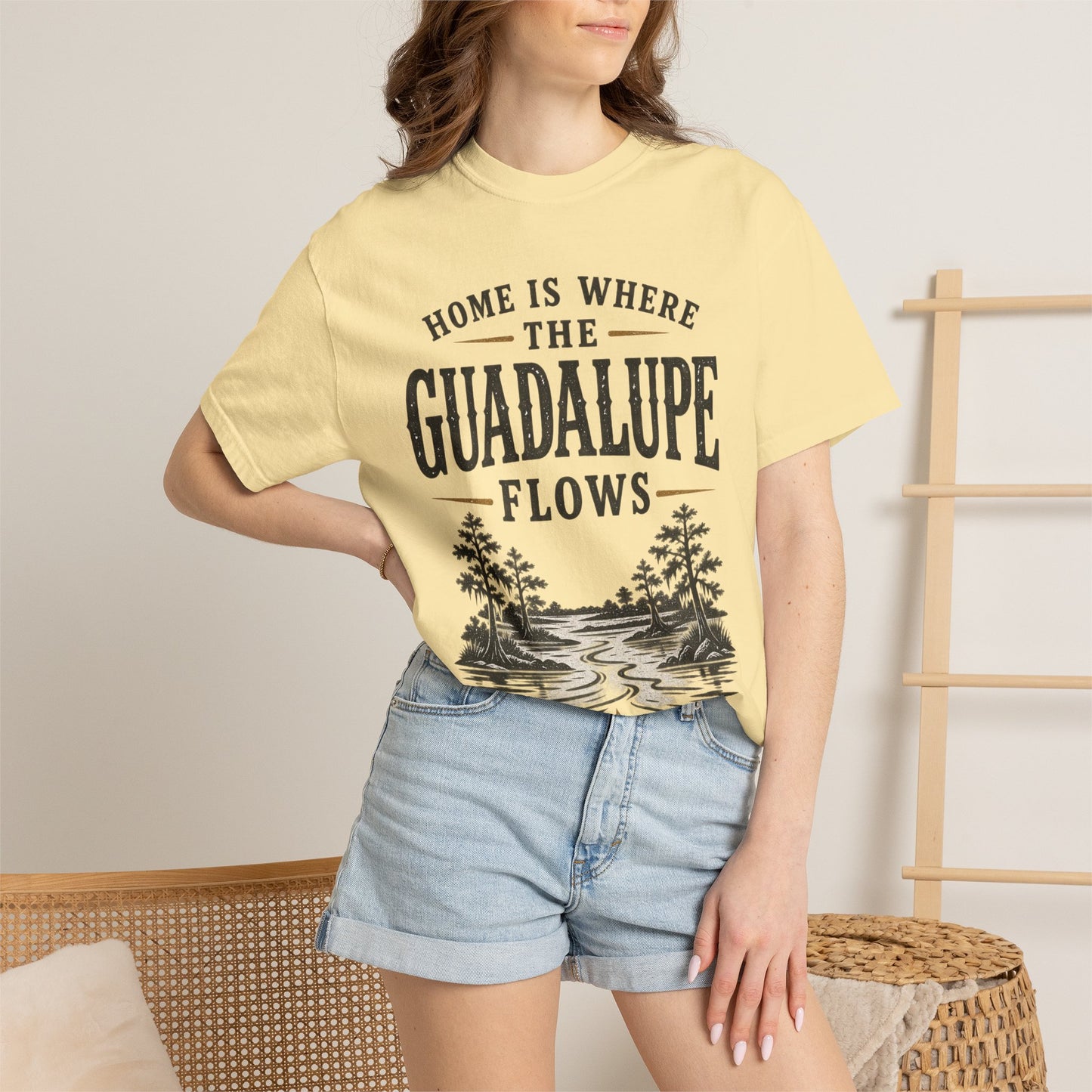Guadalupe River T-Shirt — "Home Is Where The Guadalupe Flows" Vintage Outdoors Tee
