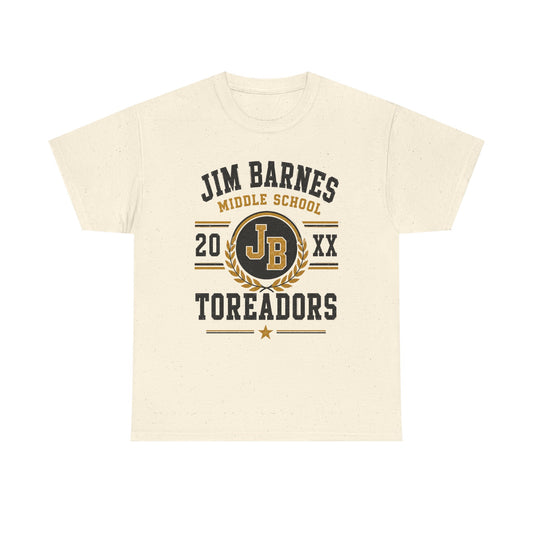 Jim Barnes Middle School Toreadors T-Shirt — School Spirit Tee with JB Crest