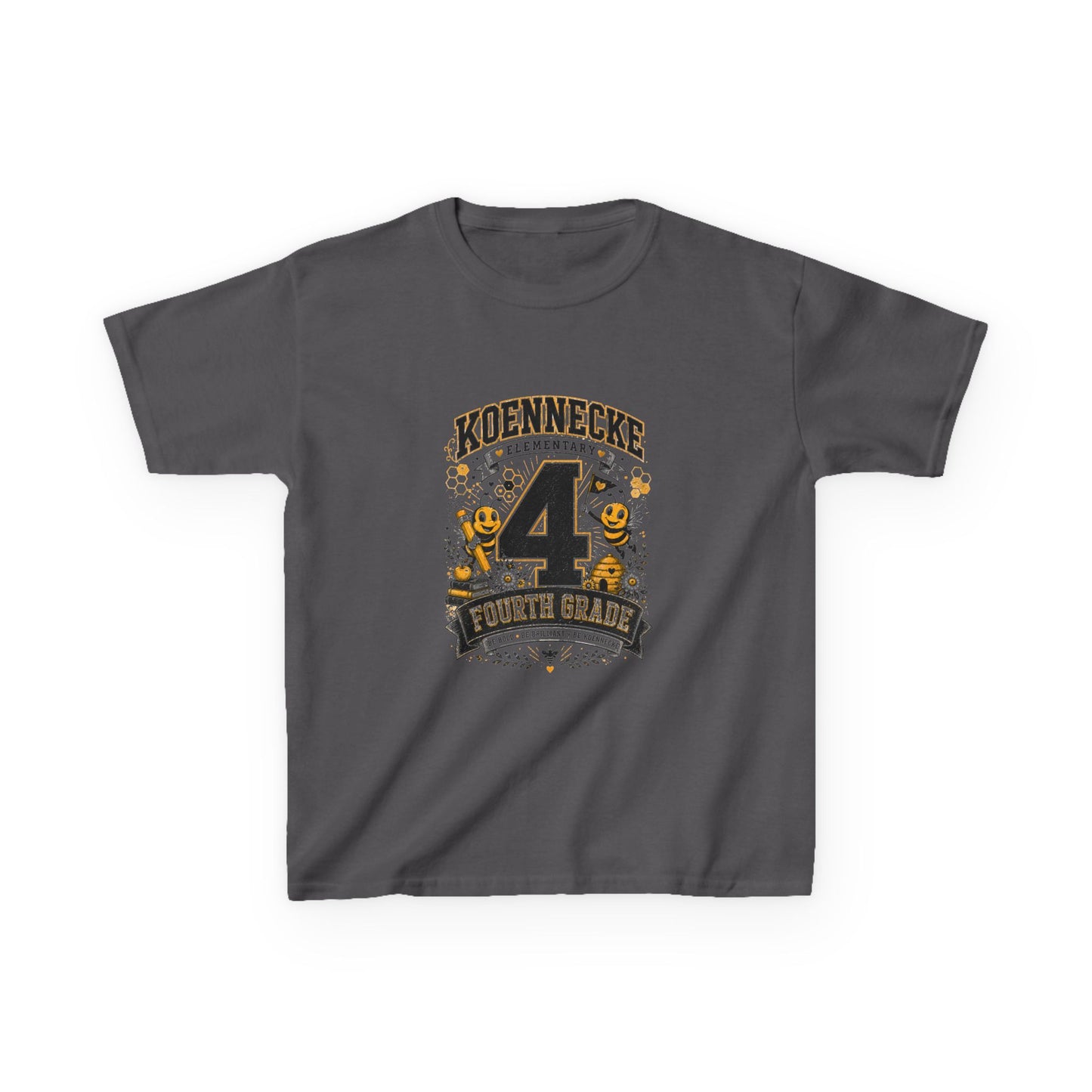 4th Grade Kids T-Shirt – "Koennecke Celebrates 4th Grade" Back-to-School Shirt