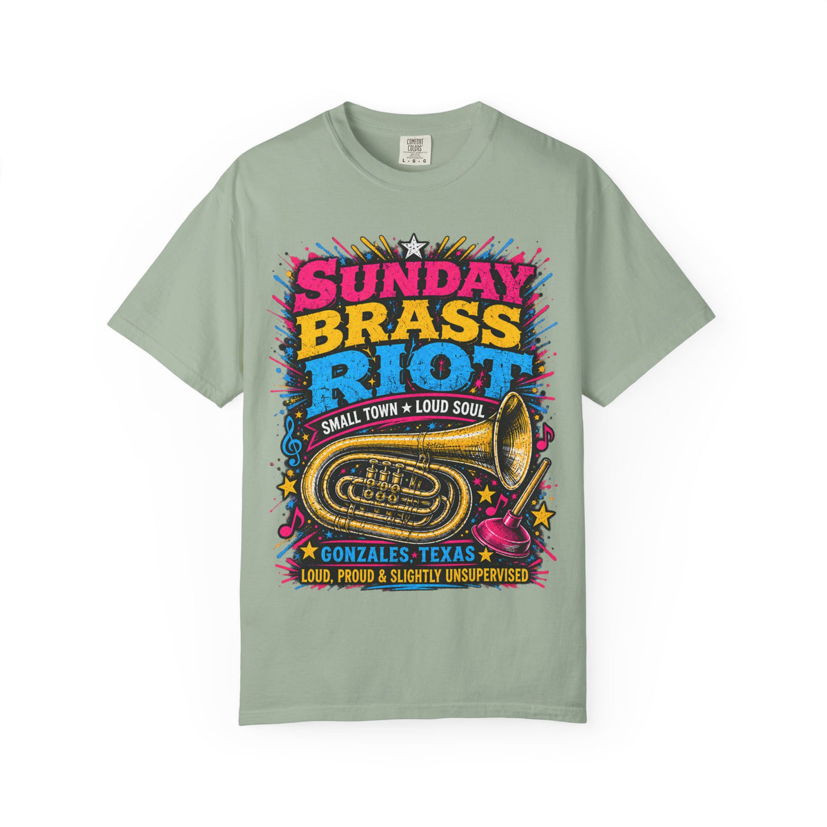 Sunday Brass Riot T‑Shirt — Gonzales Texas Band Tee
