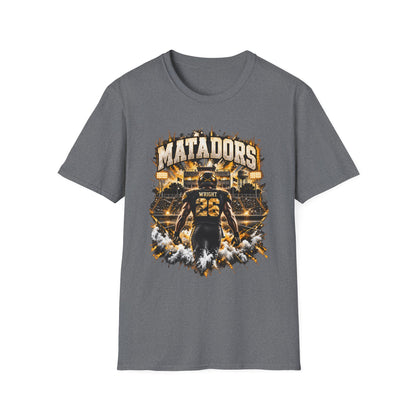 Matadors Football Player Graphic T-Shirt — Team Jersey Number 26 Fan Tee