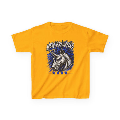 New Braunfels Unicorn Kids T‑Shirt — Blue Graphic Tee for Children