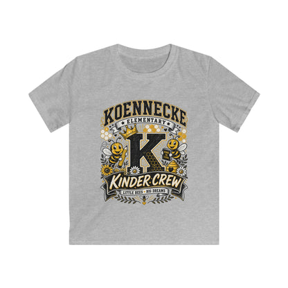 Kinder Crew Kids T‑Shirt — Kdennecke Elementary Kindergarten School Spirit Tee