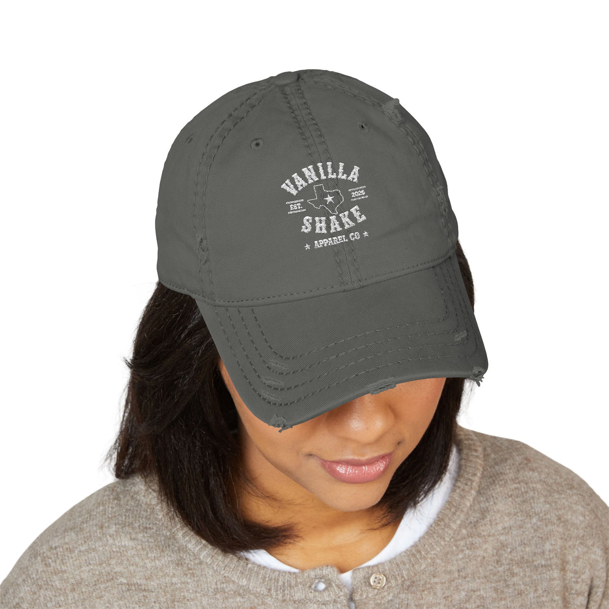 Distressed Dad Hat (Embroidery)