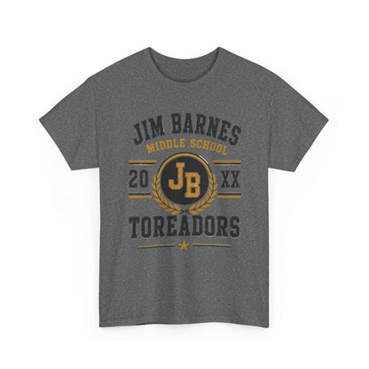 Jim Barnes Middle School Toreadors T-Shirt — School Spirit Tee with JB Crest