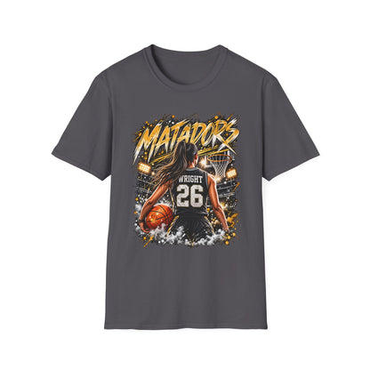 Basketball Jersey T-Shirt — 'Matadors' Player 26 Custom Basketball Graphic Tee