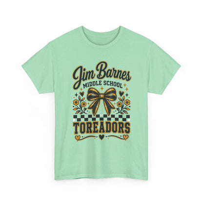 Jim Barnes Middle School Toreadors T-Shirt — School Spirit Cheer Tee