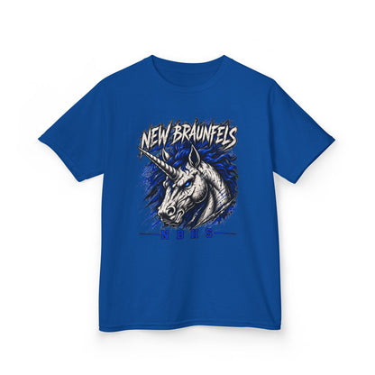 New Braunfels Unicorn Kids T‑Shirt — Blue Graphic Tee for Children