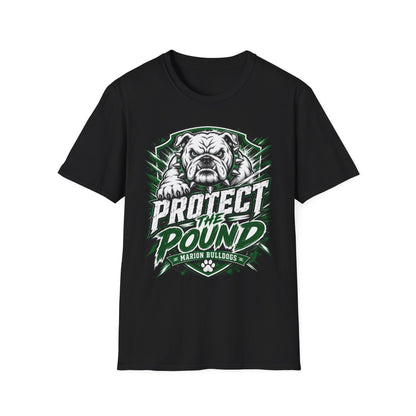 Protect the Pound Bulldog T-Shirt — Fierce Mascot Tee for Fans & Players