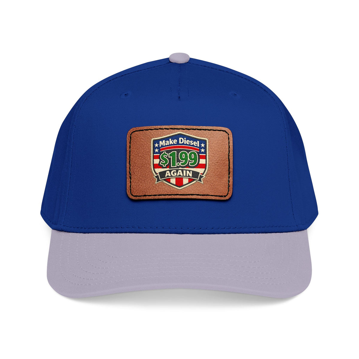 Diesel Mid Profile Baseball Cap with Leather Patch (Rectangle)