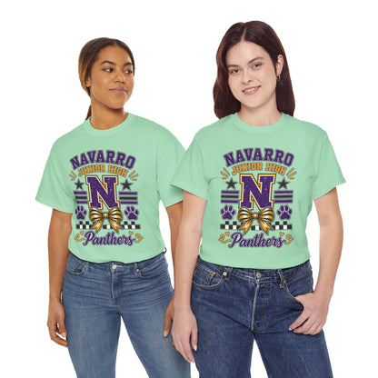 Navarro Junior High Panthers T-Shirt – School Spirit Tee with Purple & Gold Mascot Design