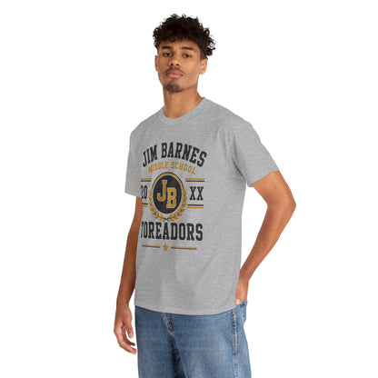 Jim Barnes Middle School Toreadors T-Shirt — School Spirit Tee with JB Crest