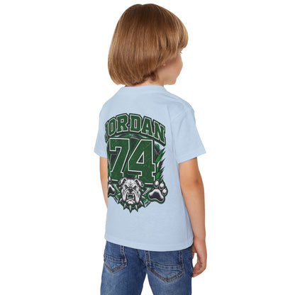 Bulldog Country Toddler T-Shirt — Marion Bulldogs Personalized Number (e.g., Jordan 74)