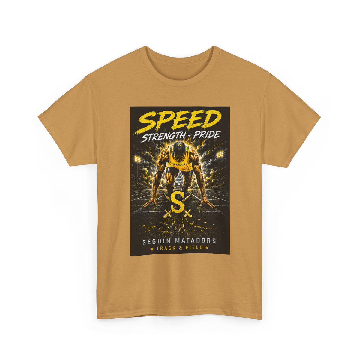 Speed Strength Pride Tee — Seguin Matadors Football Graphic T-Shirt