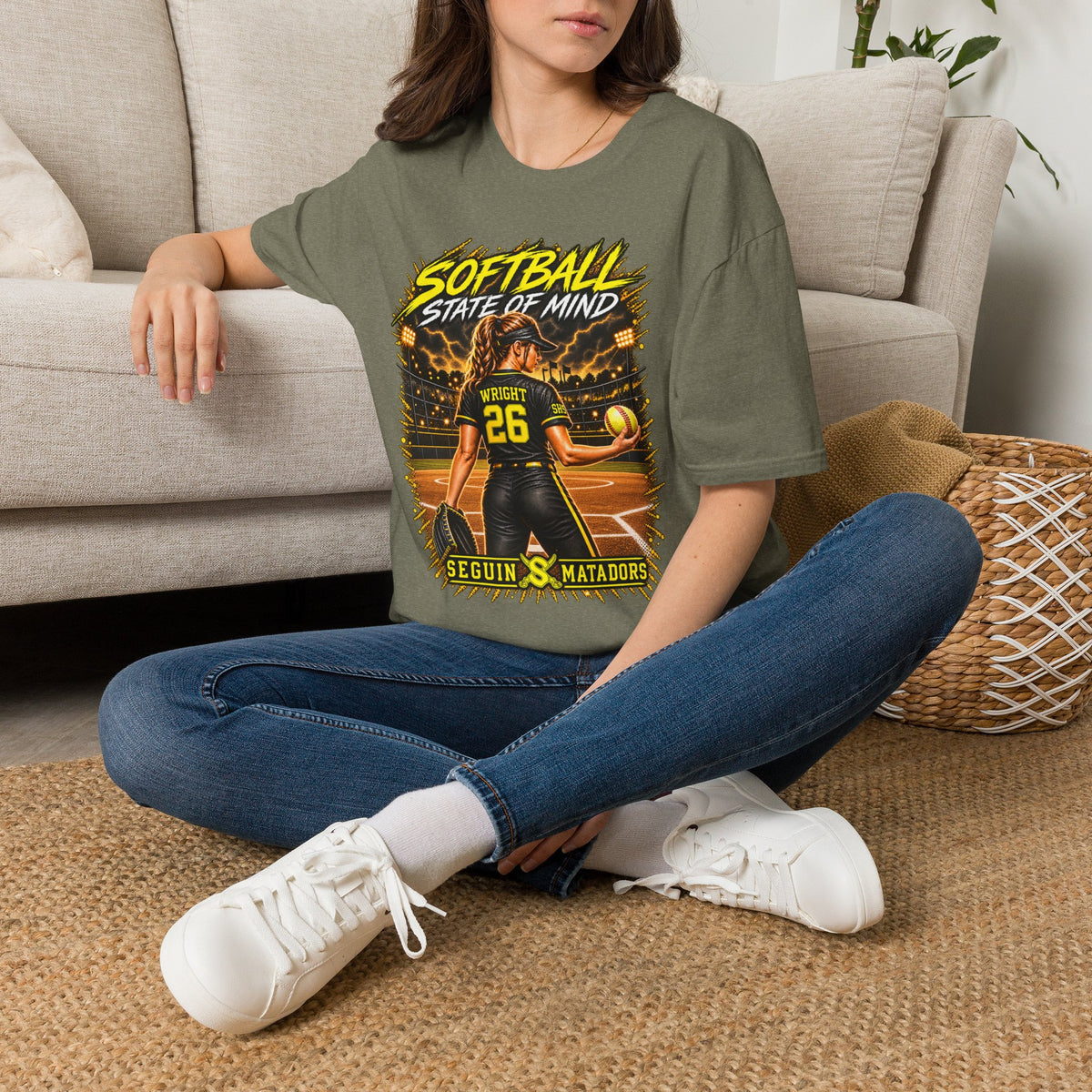 Custom Seguin Matador Softball Player Tee | Personalized Name & Jersey Number