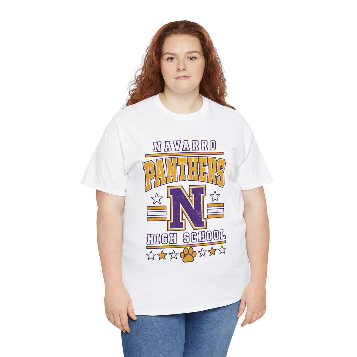 Navarro Panthers High School Tee — Retro Letterman N Design