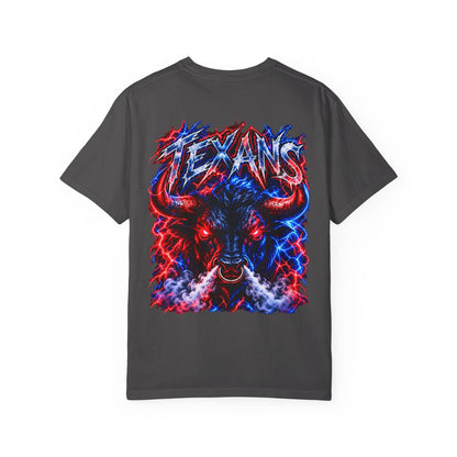 Houston Texans Bull Graphic T-Shirt — Neon Player & Team Logo Football Tee