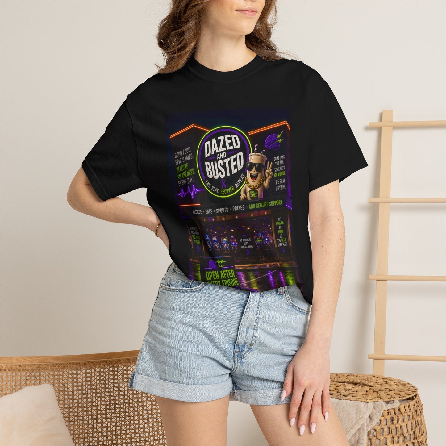 Dazed & Busted Neon Arcade T-Shirt