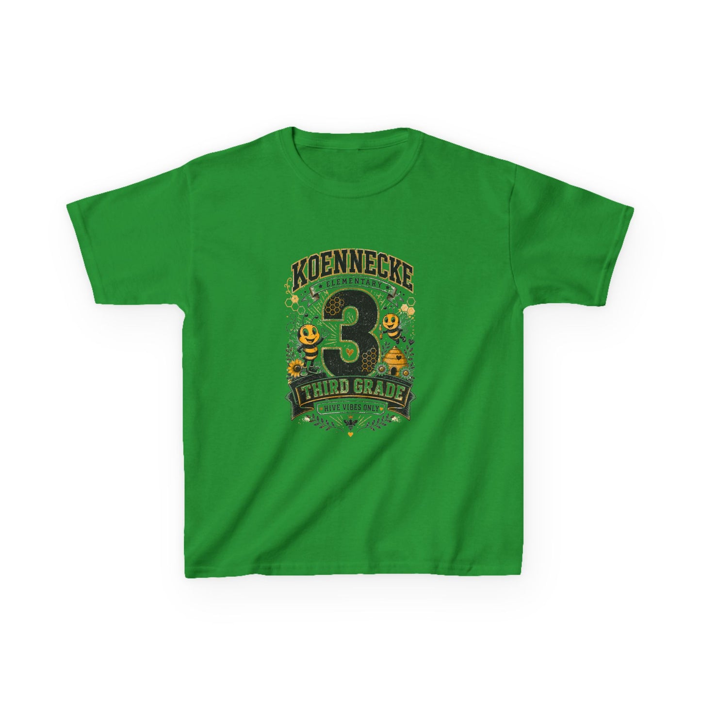 Third Grade Kids T‑Shirt — Personalized 'Koennecke 3' Back to School Tee
