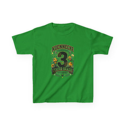 Third Grade Kids T‑Shirt — Personalized 'Koennecke 3' Back to School Tee