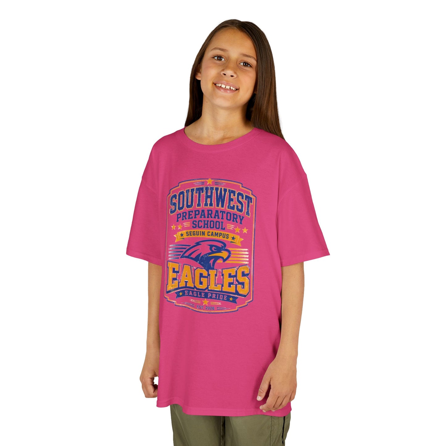 Kids T-Shirt — Southwest Preparatory School Eagles Mascot Tee