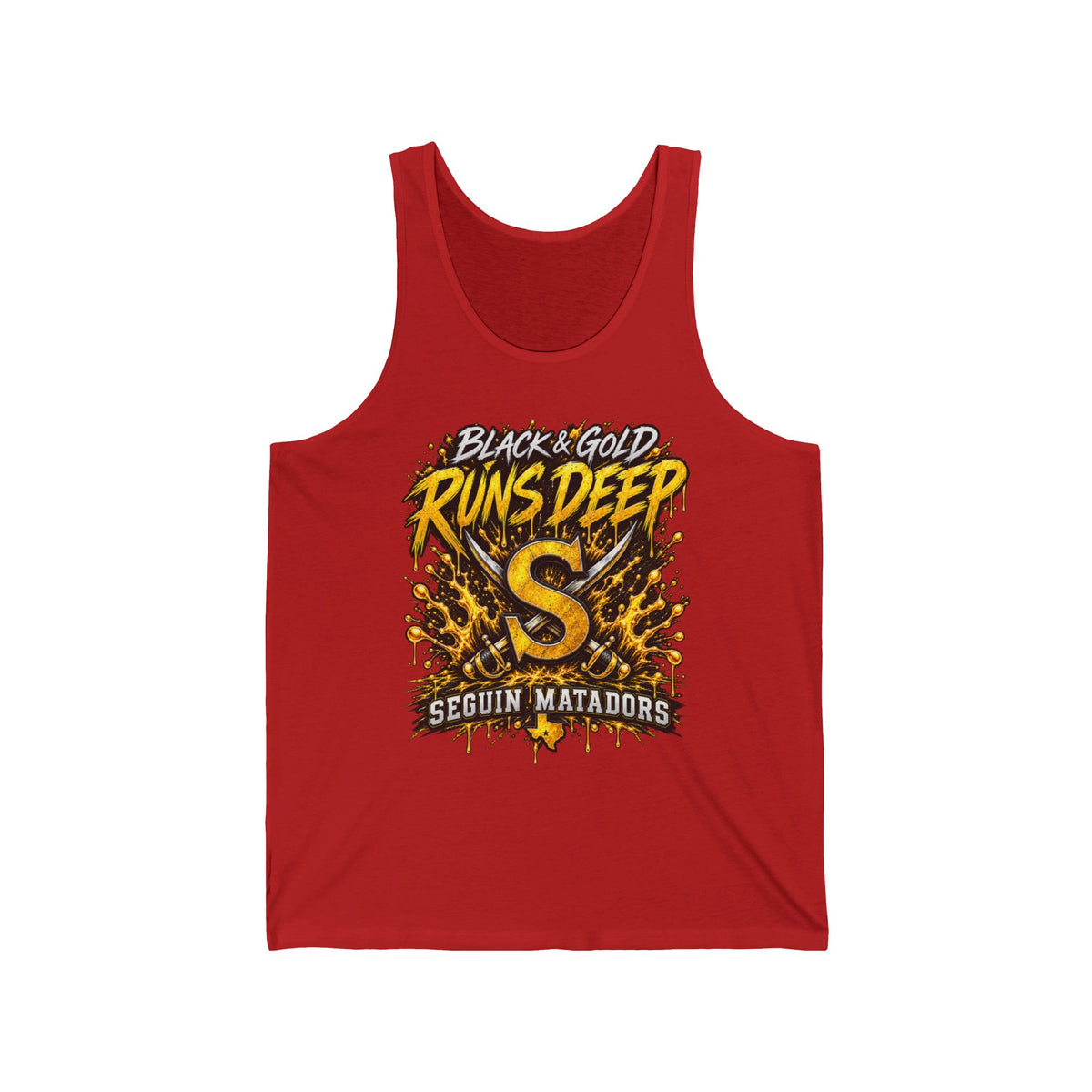 Seguin Matadors "Black & Gold Runs Deep" Tank Top