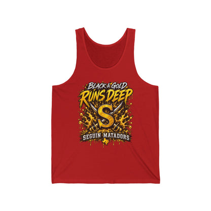 Seguin Matadors "Black & Gold Runs Deep" Tank Top