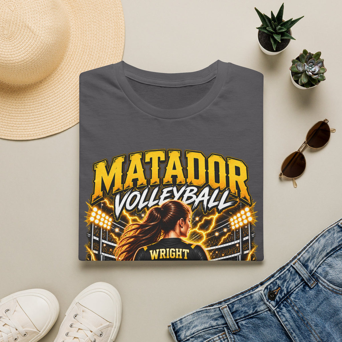Custom Seguin Matador Volleyball Player Tee | Personalized Name & Jersey Number